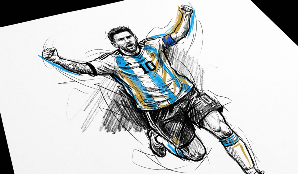 Lionel Messi celebrando hat trick con Argentina en el Mundial 2026 ante Argelia