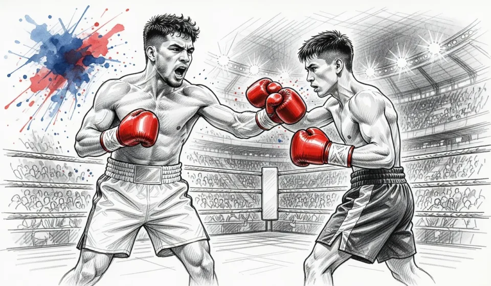 Cejudo y Walton frente a frente antes del combate de boxeo
