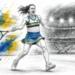 Ilustración editorial Marta Kostyuk tenis Abierto Guadalajara