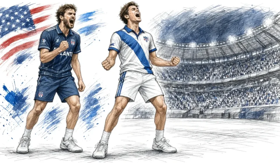 Ilustración editorial Puebla vs Atlante en el Cuauhtémoc