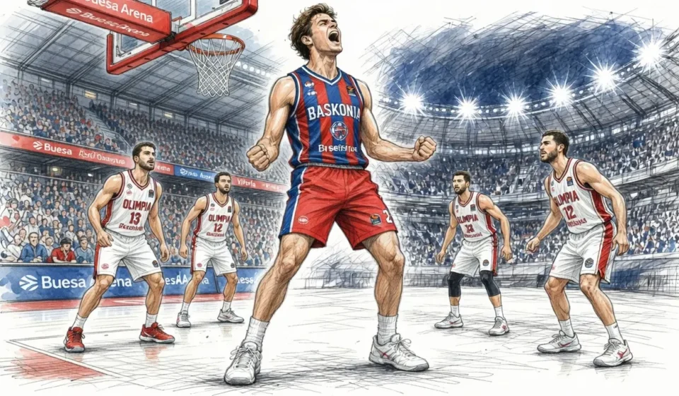 Ilustración: Baskonia celebra su primer triunfo Euroliga ante Milano