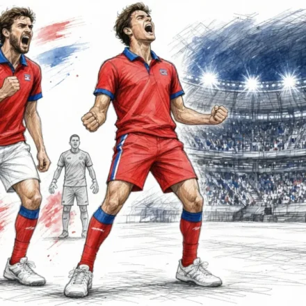 Sketch editorial Costa Rica celebrando goleada ante Nicaragua