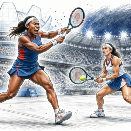 Ilustración: Gauff supera a Camila Osorio en el Abierto de China