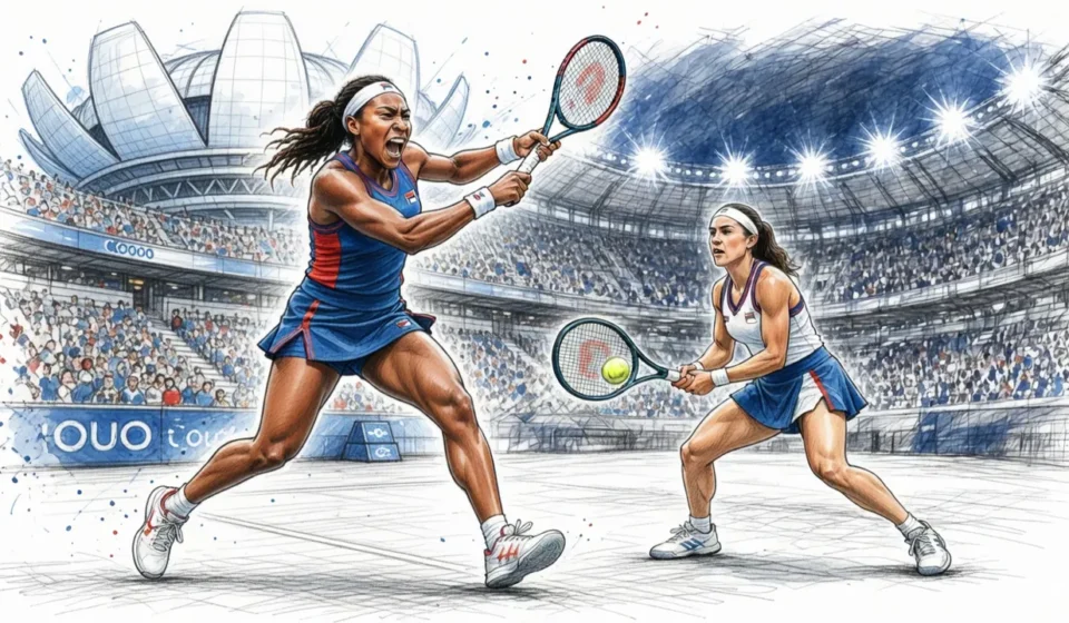 Ilustración: Gauff supera a Camila Osorio en el Abierto de China