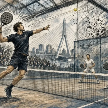 Ilustración editorial: Tapia y Coello en la final del Rotterdam Premier Padel