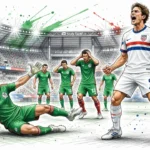 Ilustración editorial: México sufre la goleada 3-0 ante Estados Unidos