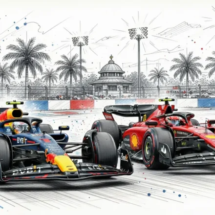 Sketch Verstappen y Leclerc en libres de Sepang